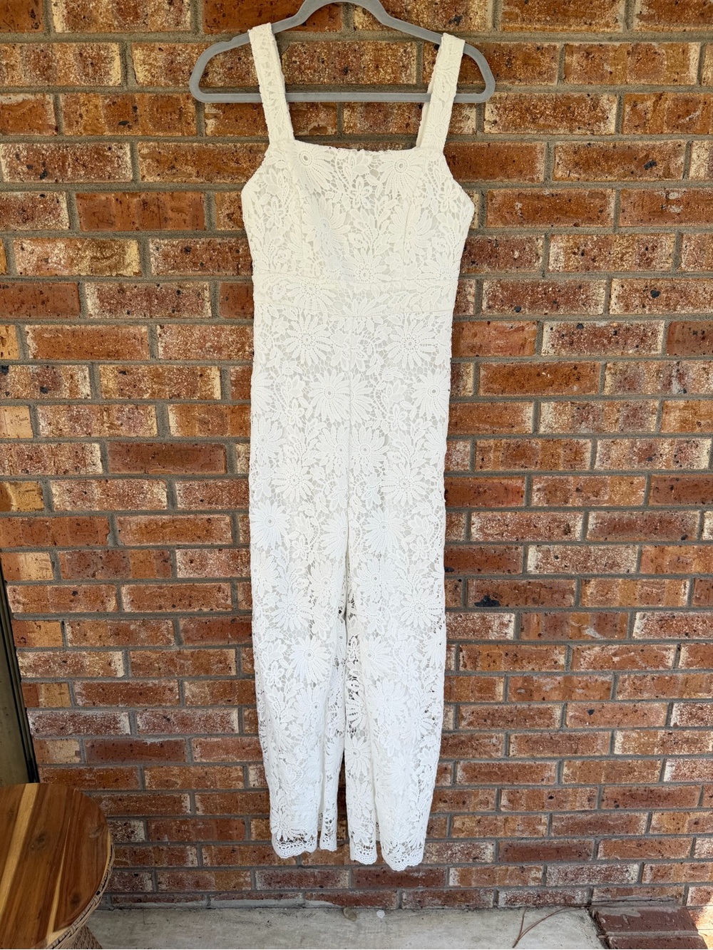 Flying Tomato Cream Lace Sleeveless Jumpsuit